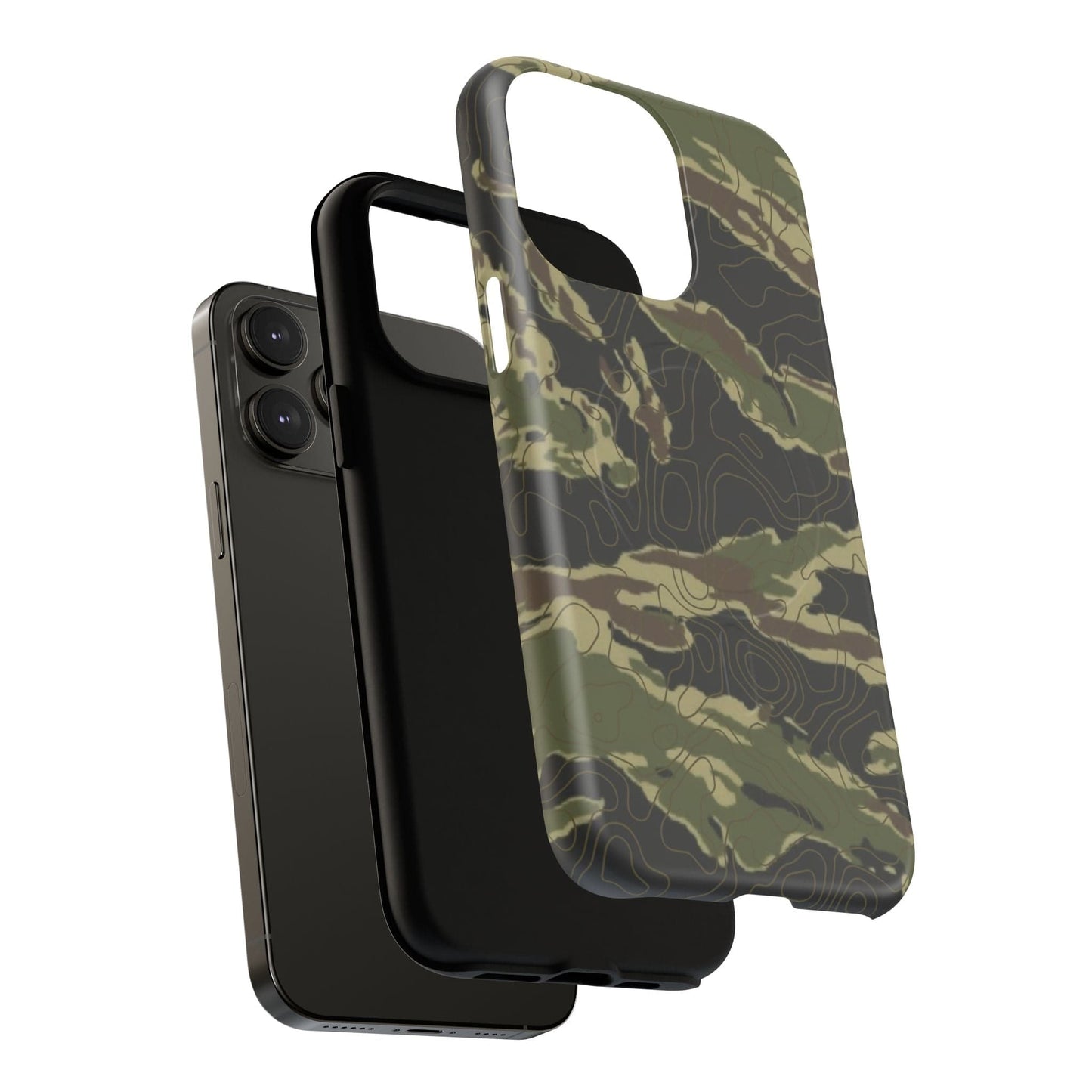 K-Factor Supply Co Tiger Stripe Topo Tough Magnetic iPhone Case