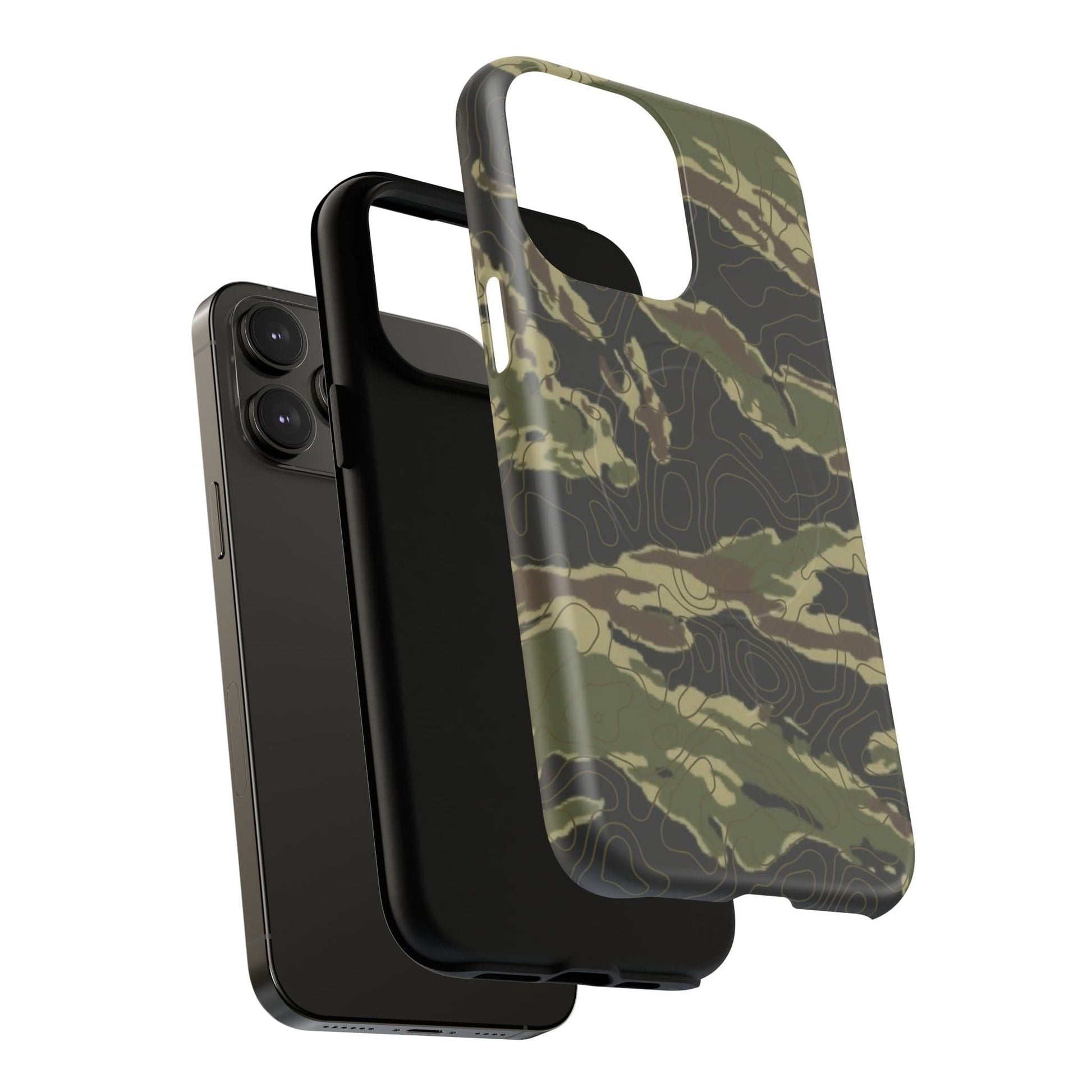 K-Factor Supply Co Tiger Stripe Topo Tough Magnetic iPhone Case