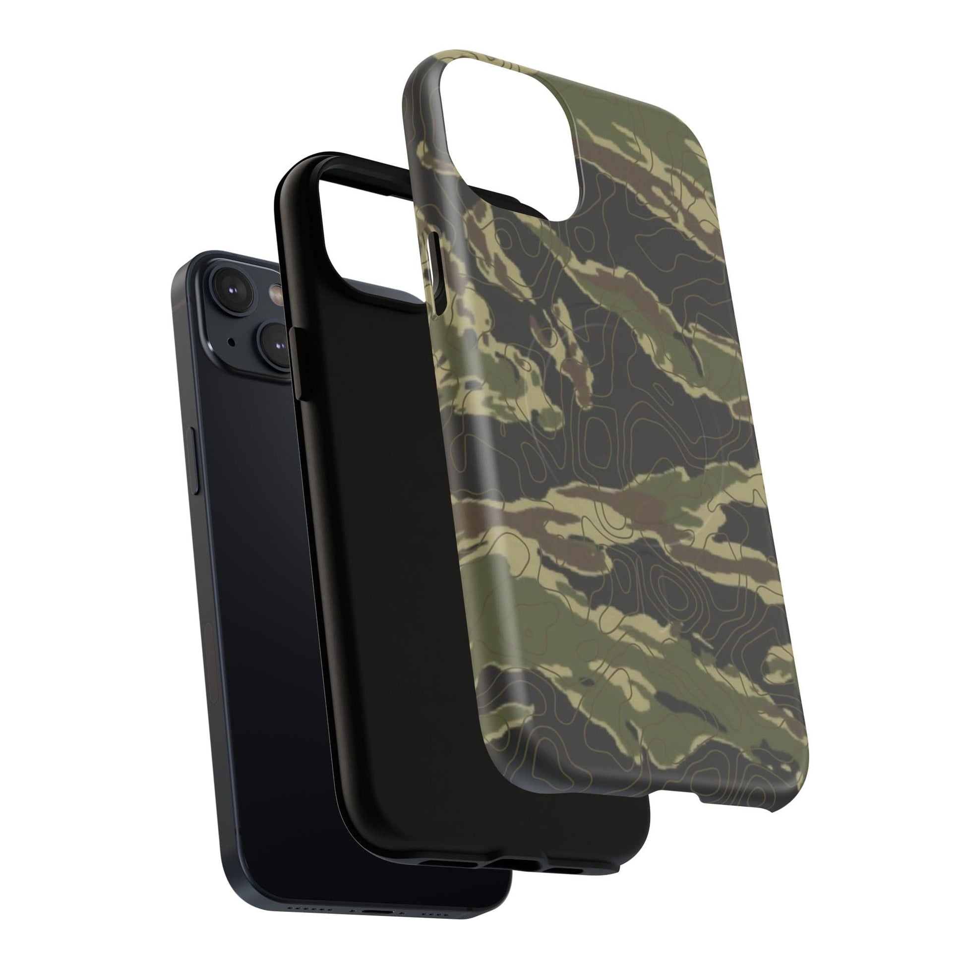K-Factor Supply Co Tiger Stripe Topo Tough Magnetic iPhone Case