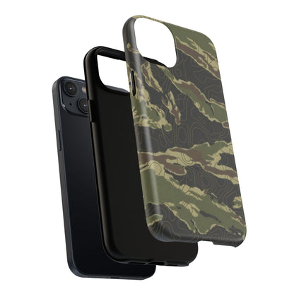 K-Factor Supply Co Tiger Stripe Topo Tough Magnetic iPhone Case