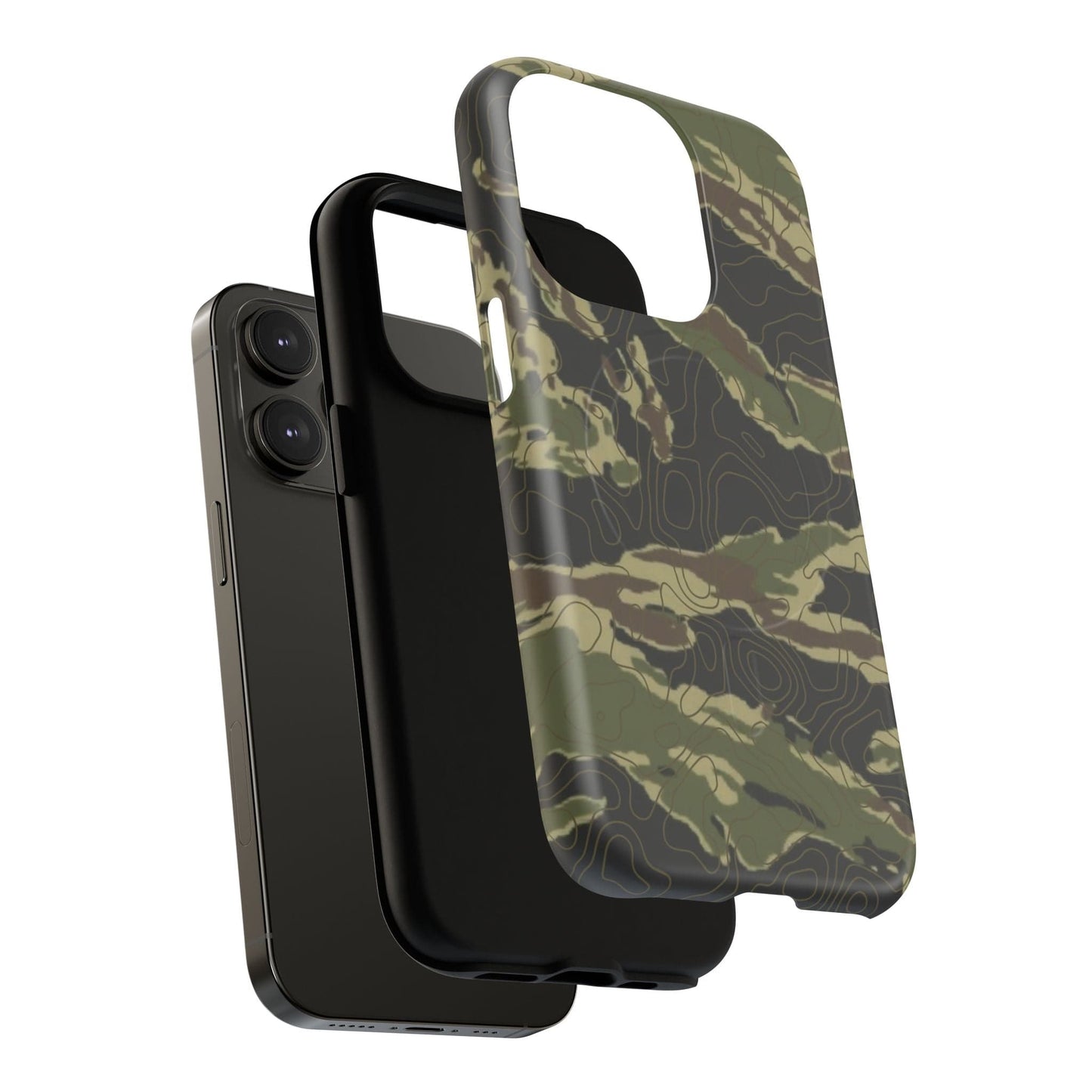 K-Factor Supply Co Tiger Stripe Topo Tough Magnetic iPhone Case