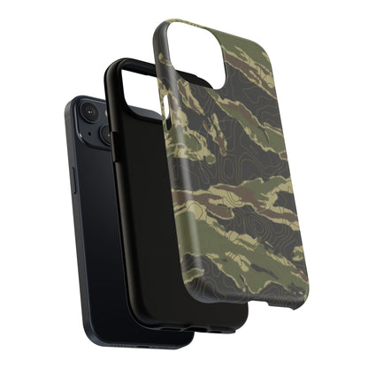 K-Factor Supply Co Tiger Stripe Topo Tough Magnetic iPhone Case