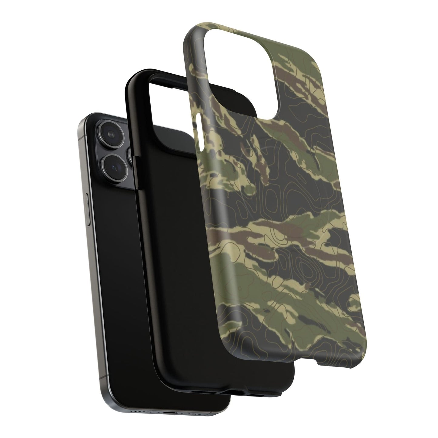 K-Factor Supply Co Tiger Stripe Topo Tough Magnetic iPhone Case