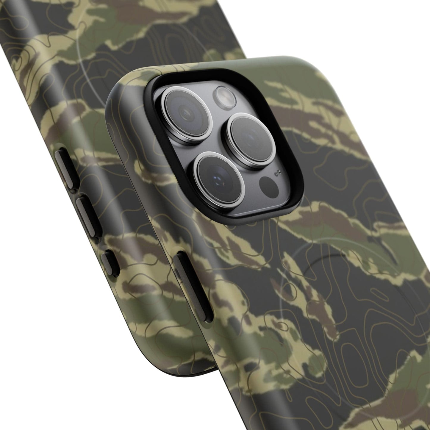 K-Factor Supply Co Tiger Stripe Topo Tough Magnetic iPhone Case