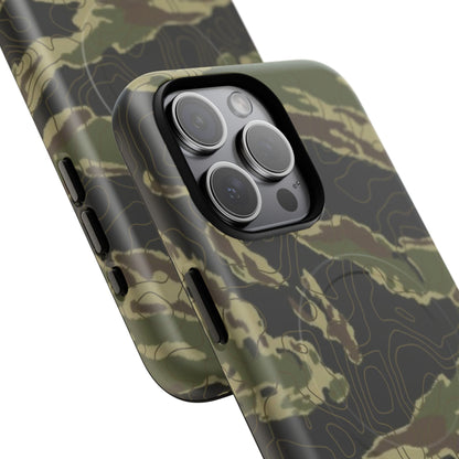 K-Factor Supply Co Tiger Stripe Topo Tough Magnetic iPhone Case