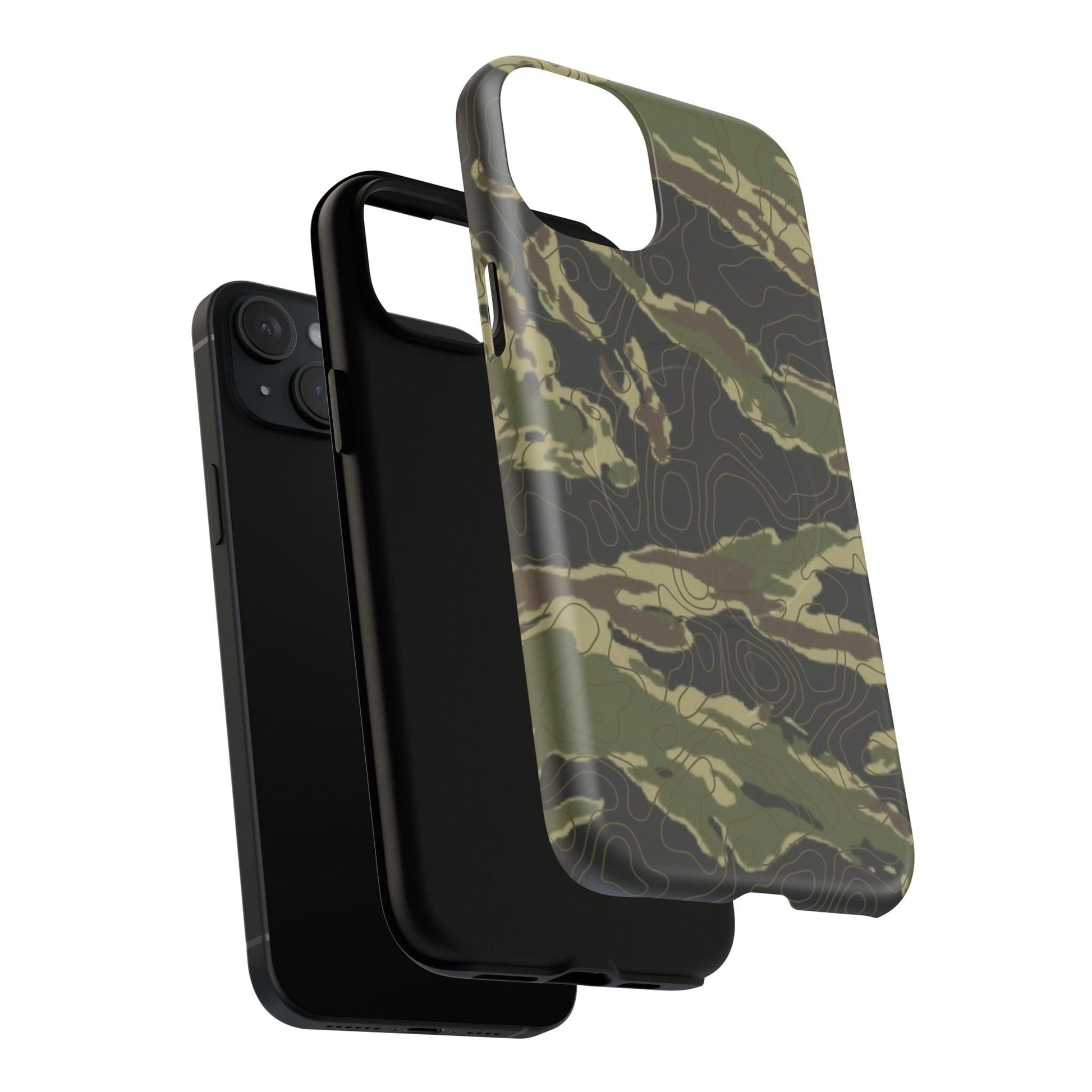 K-Factor Supply Co Tiger Stripe Topo Tough Magnetic iPhone Case