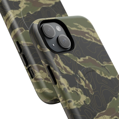 K-Factor Supply Co Tiger Stripe Topo Tough Magnetic iPhone Case