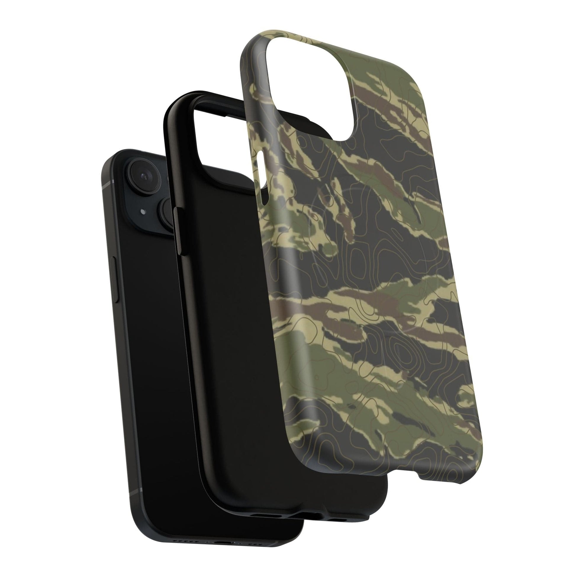 K-Factor Supply Co Tiger Stripe Topo Tough Magnetic iPhone Case