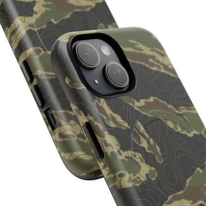 K-Factor Supply Co Tiger Stripe Topo Tough Magnetic iPhone Case
