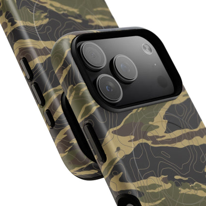 K-Factor Supply Co Tiger Stripe Topo Tough Magnetic iPhone Case