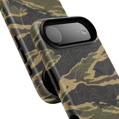 K-Factor Supply Co Tiger Stripe Topo Tough Magnetic iPhone Case