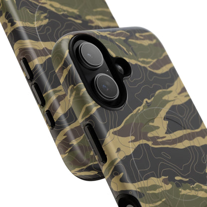 K-Factor Supply Co Tiger Stripe Topo Tough Magnetic iPhone Case