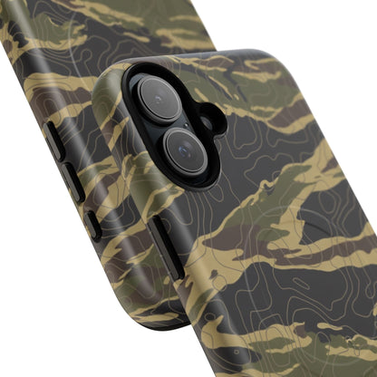 K-Factor Supply Co Tiger Stripe Topo Tough Magnetic iPhone Case