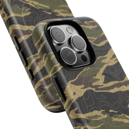 K-Factor Supply Co Tiger Stripe Topo Tough Magnetic iPhone Case