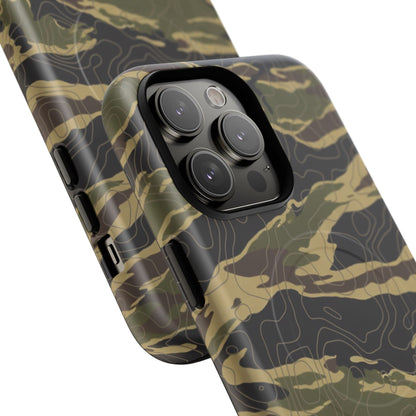 K-Factor Supply Co Tiger Stripe Topo Tough Magnetic iPhone Case