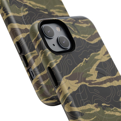 K-Factor Supply Co Tiger Stripe Topo Tough Magnetic iPhone Case