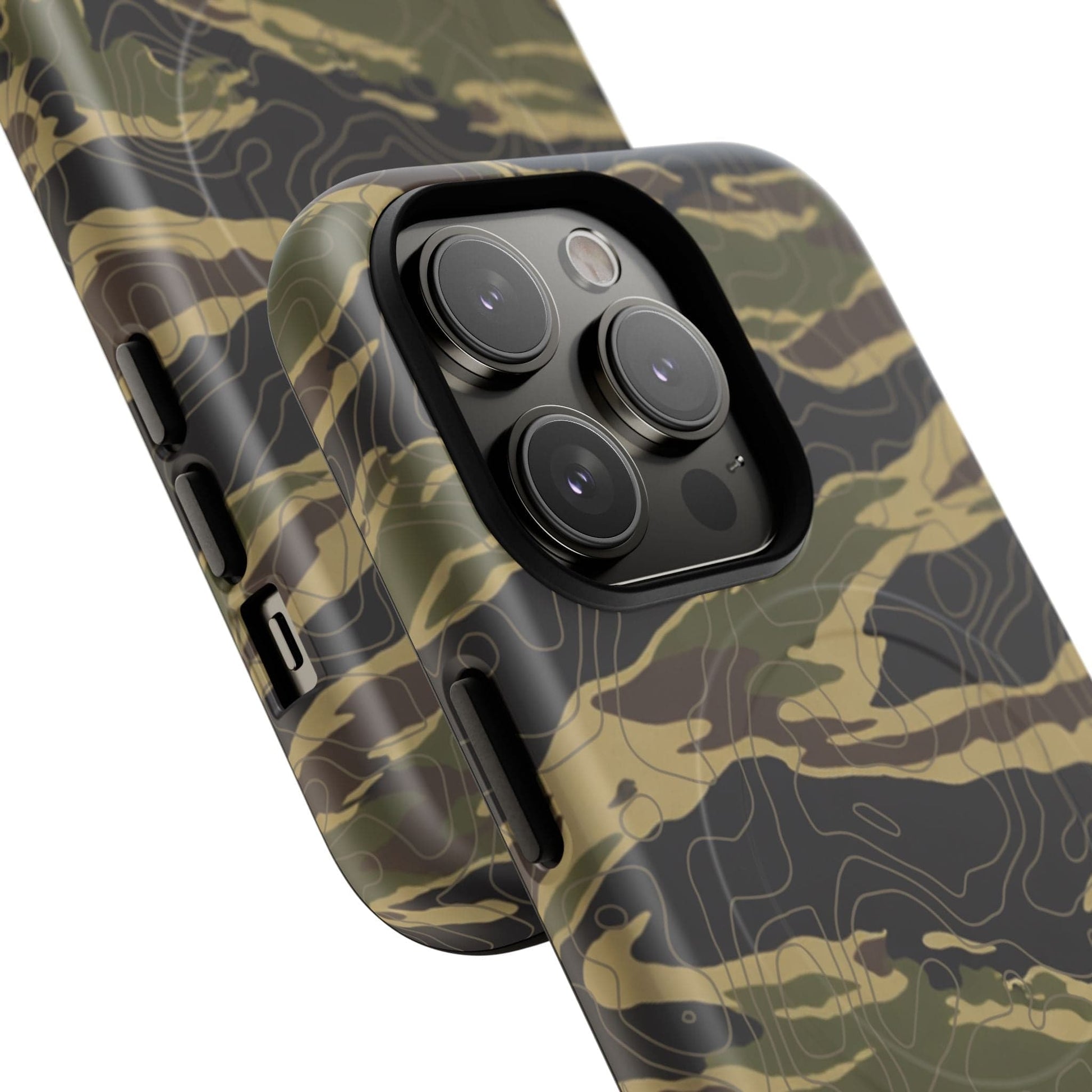 K-Factor Supply Co Tiger Stripe Topo Tough Magnetic iPhone Case
