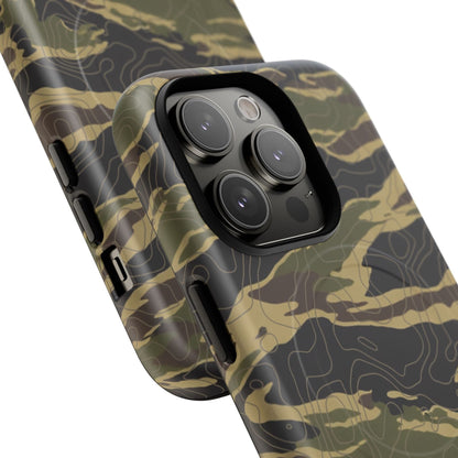 K-Factor Supply Co Tiger Stripe Topo Tough Magnetic iPhone Case