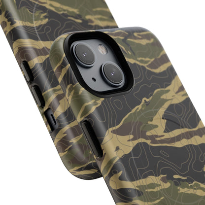 K-Factor Supply Co Tiger Stripe Topo Tough Magnetic iPhone Case