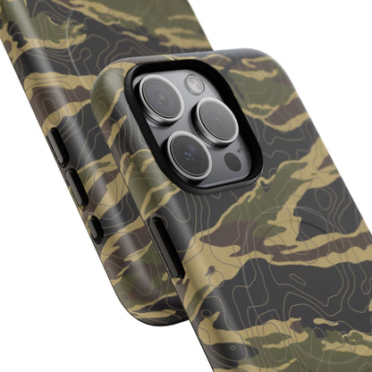 K-Factor Supply Co Tiger Stripe Topo Tough Magnetic iPhone Case