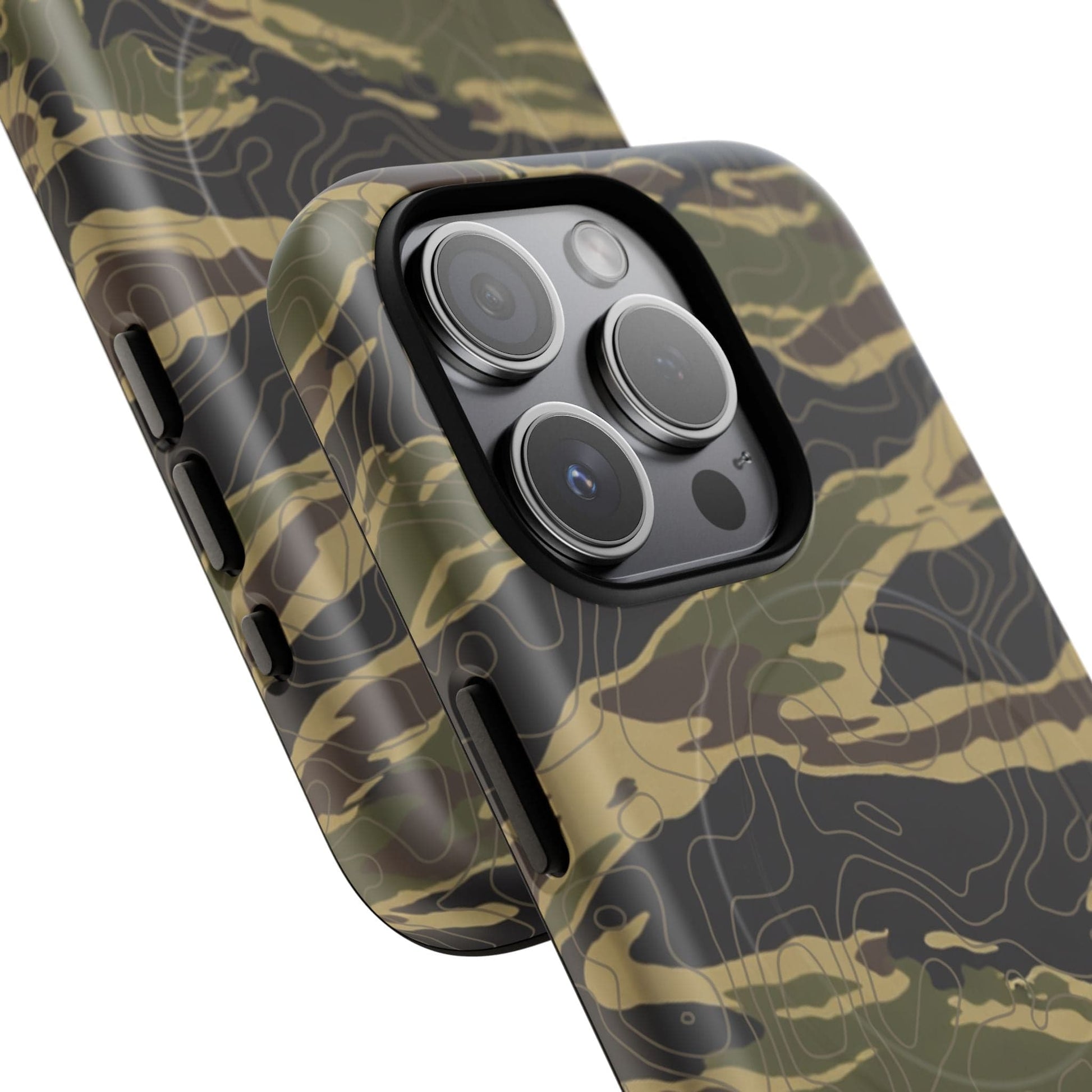 K-Factor Supply Co Tiger Stripe Topo Tough Magnetic iPhone Case