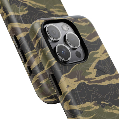 K-Factor Supply Co Tiger Stripe Topo Tough Magnetic iPhone Case