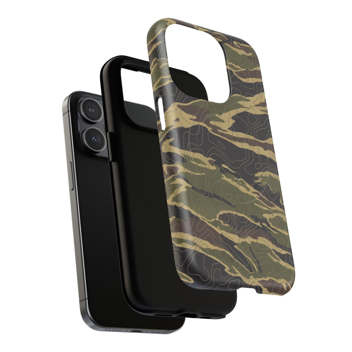 K-Factor Supply Co Tiger Stripe Topo Tough Magnetic iPhone Case
