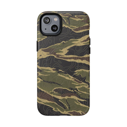 K-Factor Supply Co Tiger Stripe Topo Tough Magnetic iPhone Case iPhone 14 Plus