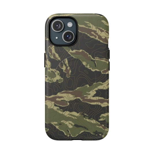 K-Factor Supply Co Tiger Stripe Topo Tough Magnetic iPhone Case iPhone 15