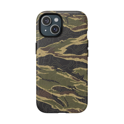 K-Factor Supply Co Tiger Stripe Topo Tough Magnetic iPhone Case iPhone 15