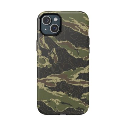 K-Factor Supply Co Tiger Stripe Topo Tough Magnetic iPhone Case iPhone 15 Plus