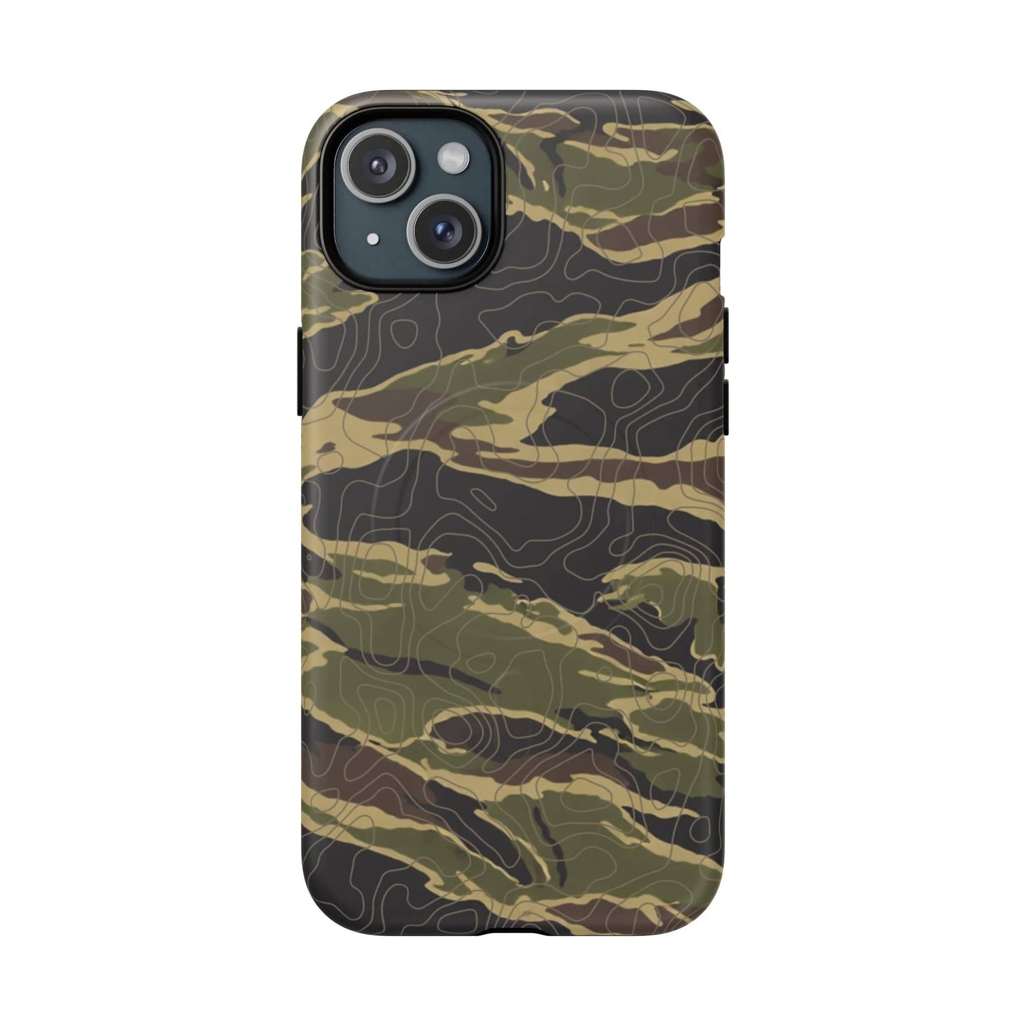 K-Factor Supply Co Tiger Stripe Topo Tough Magnetic iPhone Case iPhone 15 Plus