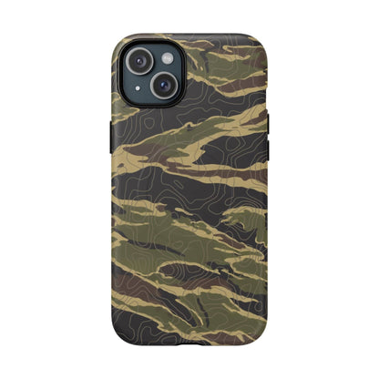 K-Factor Supply Co Tiger Stripe Topo Tough Magnetic iPhone Case iPhone 15 Plus