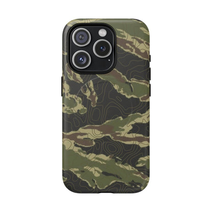 K-Factor Supply Co Tiger Stripe Topo Tough Magnetic iPhone Case iPhone 15 Pro