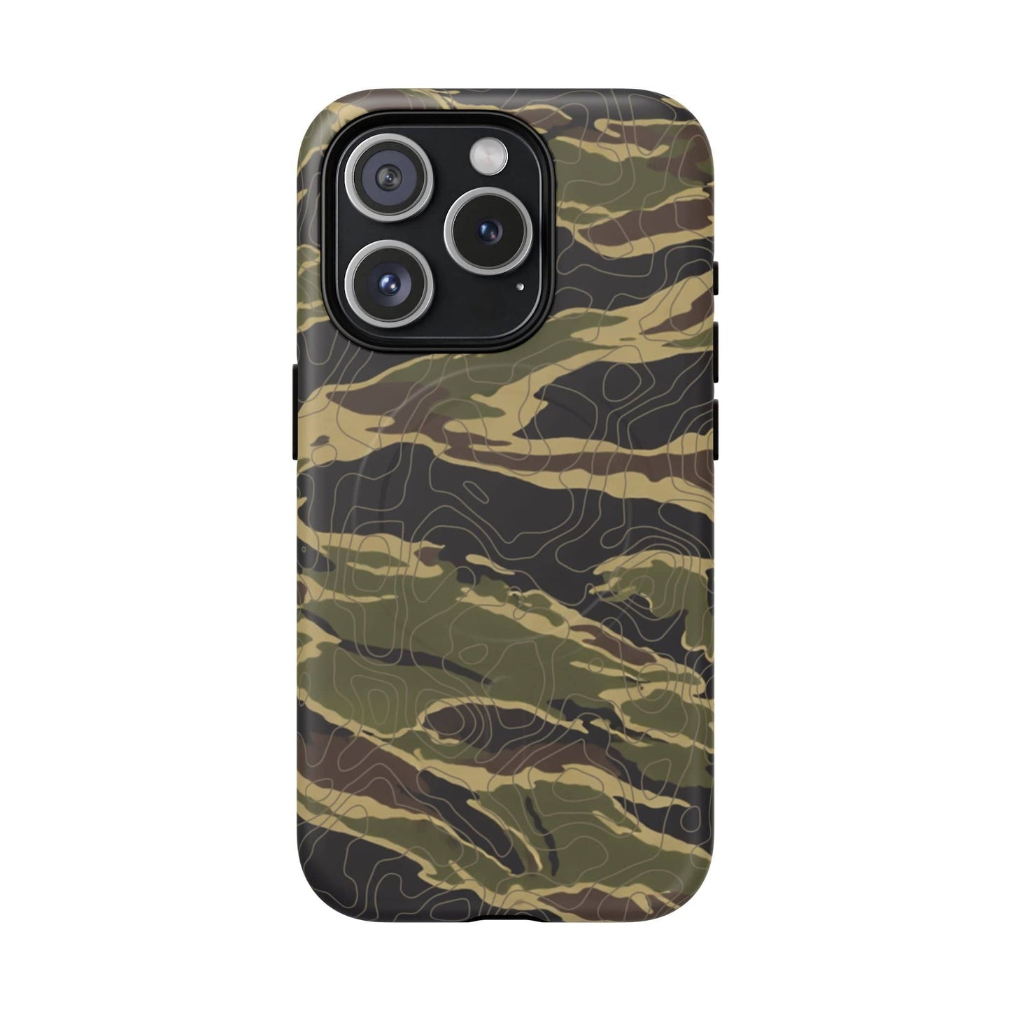 K-Factor Supply Co Tiger Stripe Topo Tough Magnetic iPhone Case iPhone 15 Pro