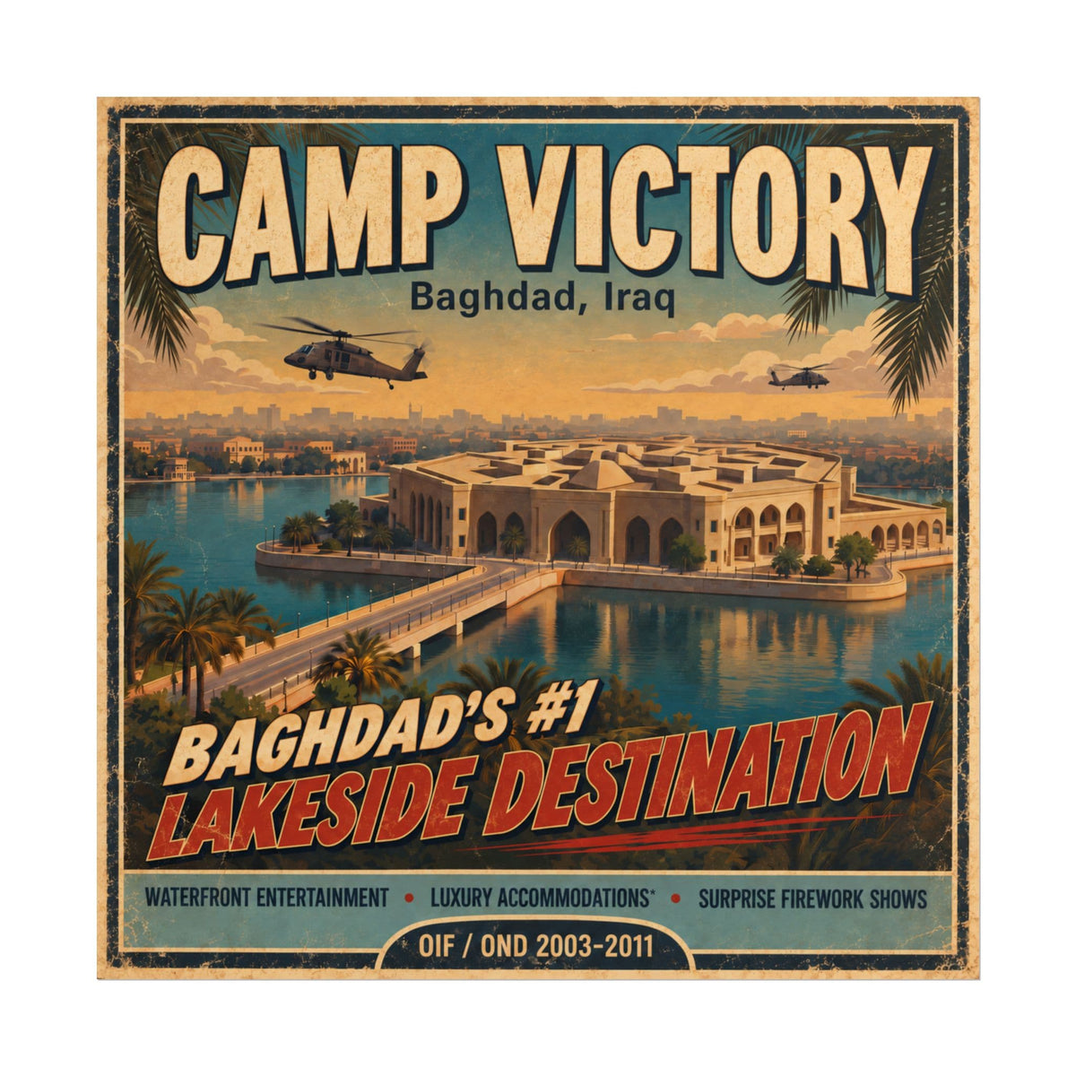 K-Factor Supply Co Camp Victory Travel Poster