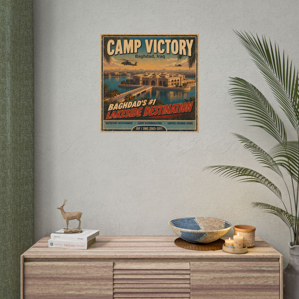 K-Factor Supply Co Camp Victory Travel Poster Semi Glossy / 24'' x 24"