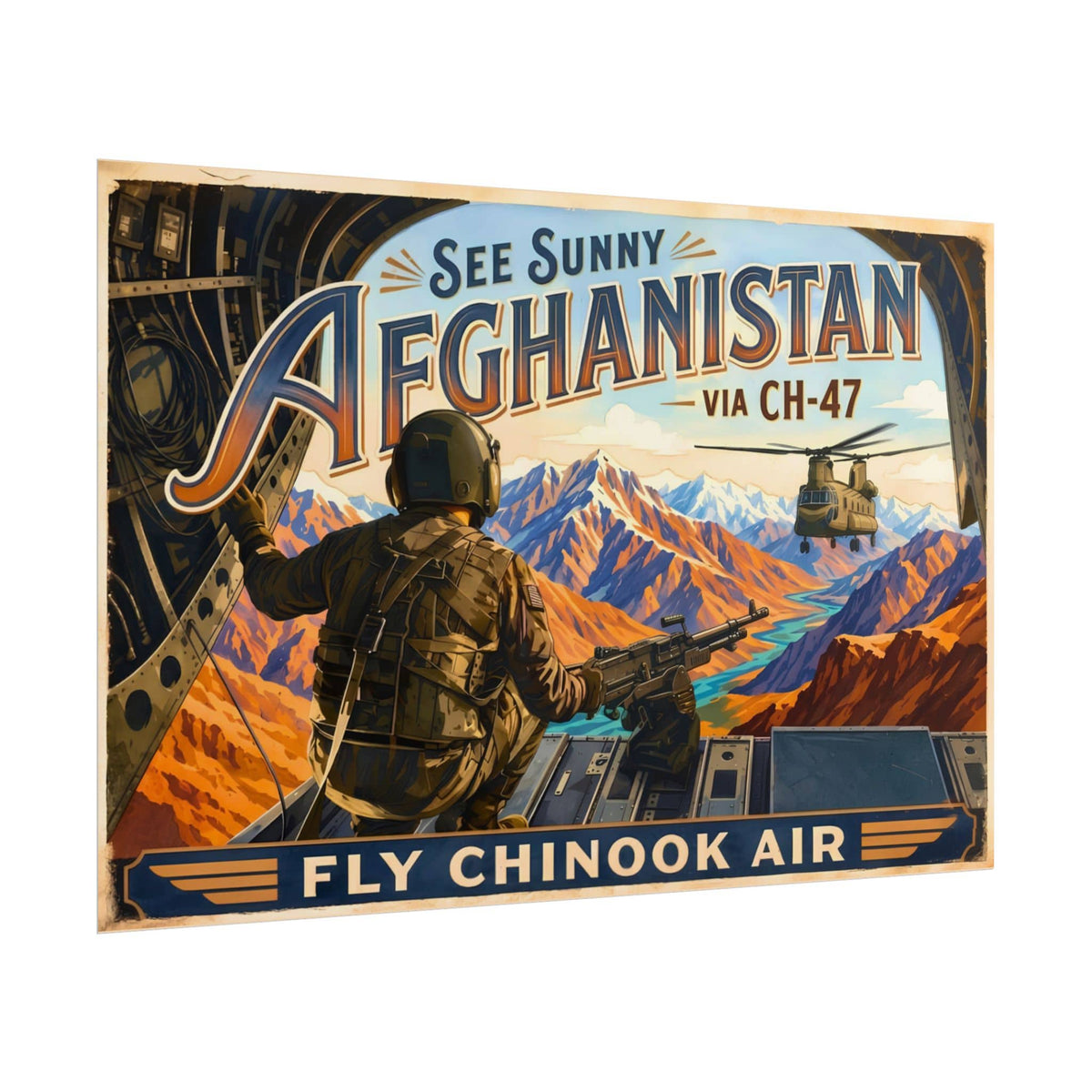 K-Factor Supply Co Chinook Air - Afghanistan Poster