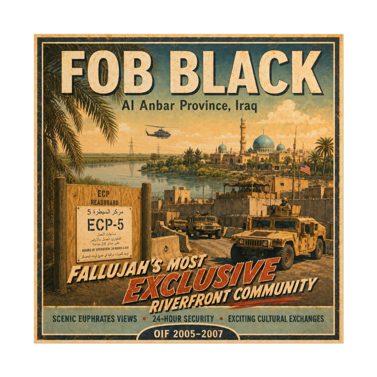 K-Factor Supply Co FOB Black Travel Poster