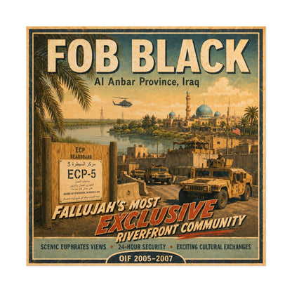 K-Factor Supply Co FOB Black Travel Poster 16'' x 16" / Semi Glossy