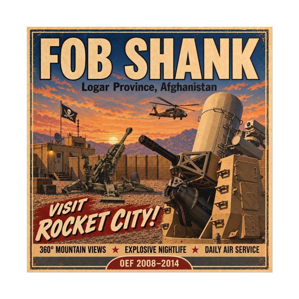 K-Factor Supply Co FOB Shank Travel Poster 16'' x 16"