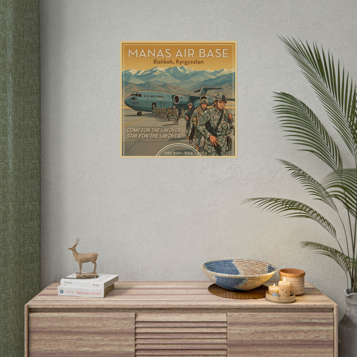 K-Factor Supply Co Manas Layover Travel Poster 24'' x 24"