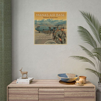 K-Factor Supply Co Manas Layover Travel Poster 24'' x 24"