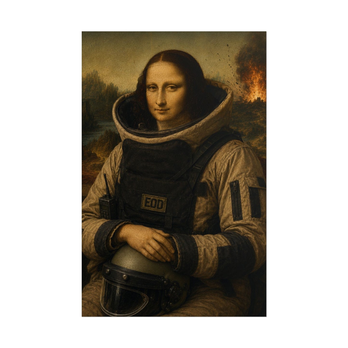 K-Factor Supply Co Mona Lisa Bomb Suit Poster 11″ x 17″ (Vertical) / Semi Glossy