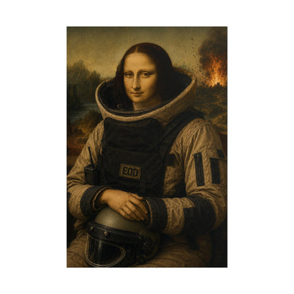 K-Factor Supply Co Mona Lisa Bomb Suit Poster 16″ x 24″ (Vertical) / Semi Glossy
