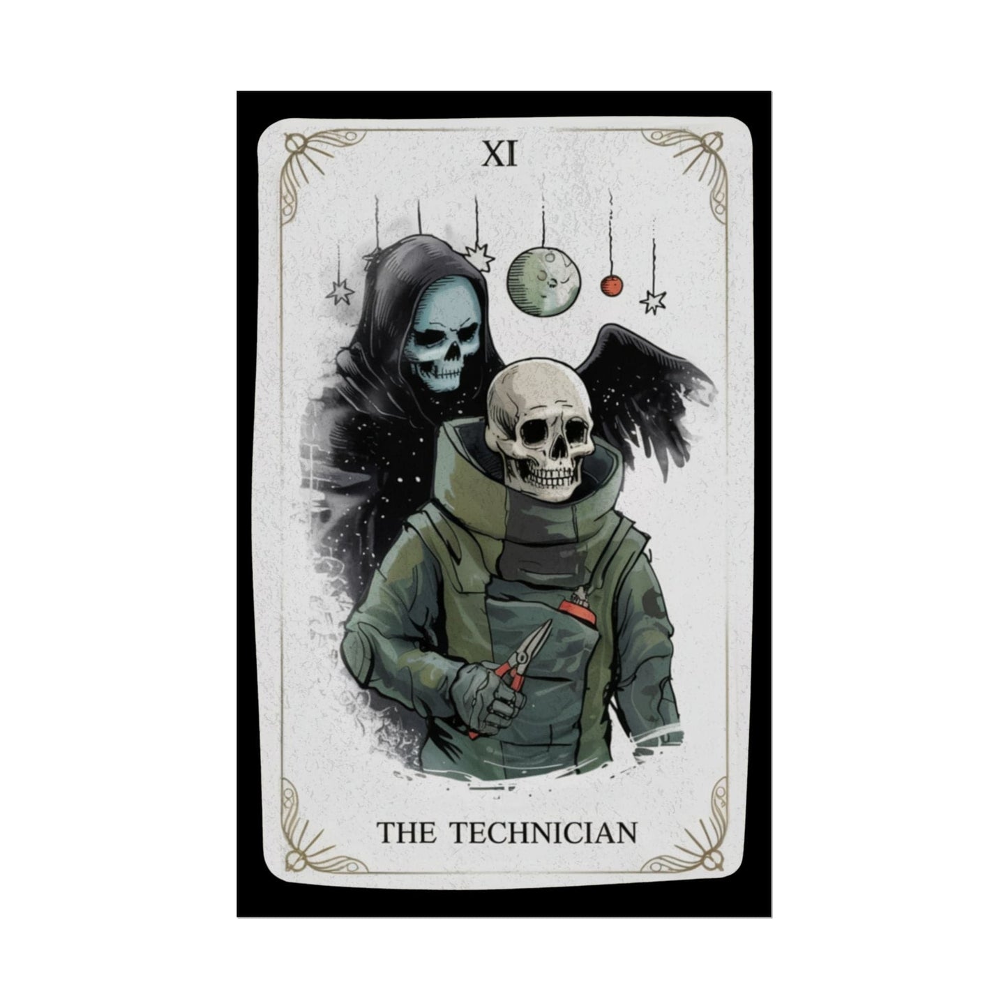K-Factor Supply Co Poster: The Technician Tarot 11″ x 17″ (Vertical) / Semi Glossy