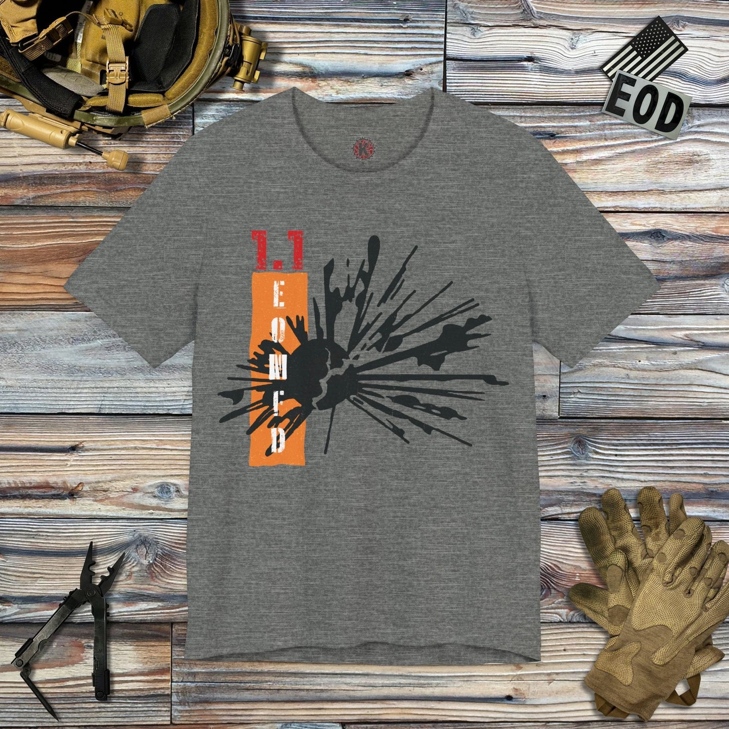 K-Factor Supply Co 1.1 Mass Det (Mk 2) T-Shirt Deep Heather / S