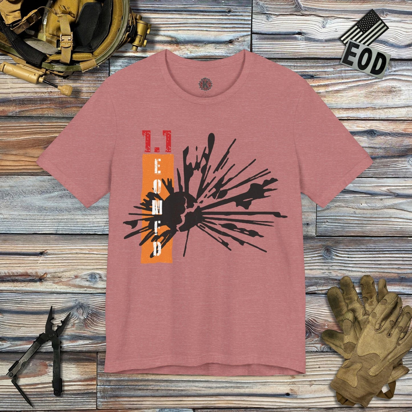 K-Factor Supply Co 1.1 Mass Det (Mk 2) T-Shirt Heather Mauve / S