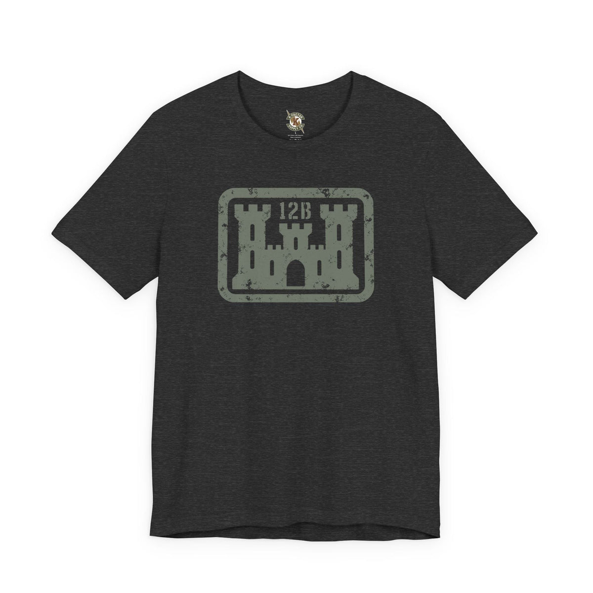 K-Factor Supply Co 12B Castle Mk 1 Mod 1 T-Shirt Dark Grey Heather / S
