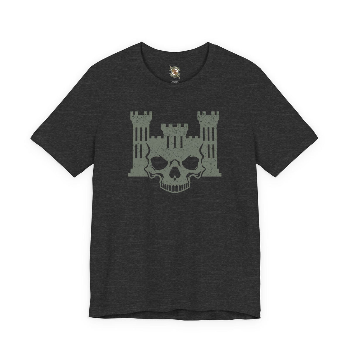 K-Factor Supply Co 12B Skull Castle Mk 1 T-Shirt Dark Grey Heather / S